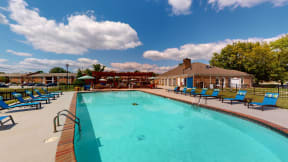 the swimming pool at our crossings apartments