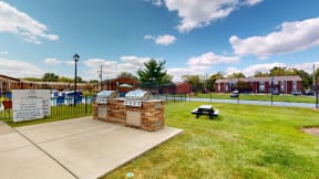 the preserve at ballantyne commons community picnic area with grill and grass