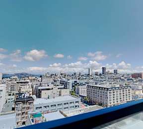 a view of the city from a window at 1700 California Street, San Francisco, 94109
