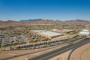 an aerial view of the city
