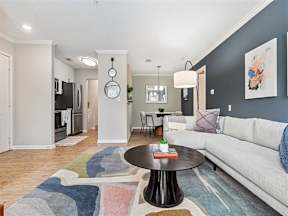 model home view of living, dining and kitchen  at Vista Commons Apartments, Columbia, SC