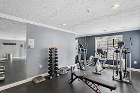 Modern gym at Greenhouse Apartments, Kennesaw, Georgia