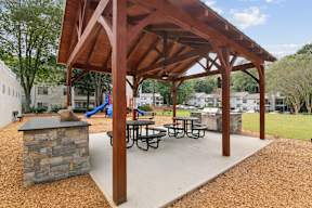 Wooden pavilion at Greenhouse Apartments, Kennesaw, GA, 30144