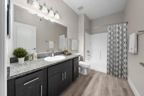 a bathroom with a sink and a toilet