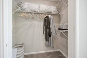 Master bedroom walk-in closet  at Vista Commons Apartments, Columbia, SC