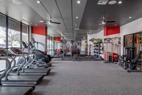 Large, State-of-the-Art gym with cardio and weight training equipment  at Mockingbird Flats, Texas, 75206