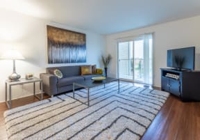 living Room at Bell Estates Apartments, Dundee, MI