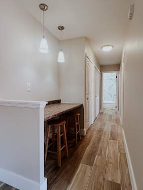 Wooden hallway at Emerald Village Apartments, Ohio, 44094
