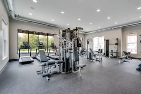 Fully-Equipped Gym with Large Windows