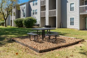 Outdoor Grilling Area with Picnic Table