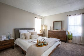 Bedroom at Norte Villas in Albuquerque New Mexico