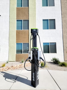 Blink Electric Vehicle Charging at Cabana Bridges Apartments in Tucson