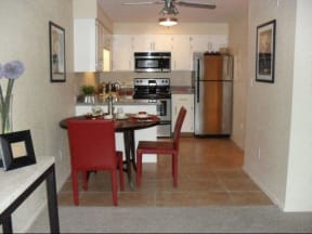 Kitchen & Dining Area at SunVilla Resort Apartments in Mesa, AZ