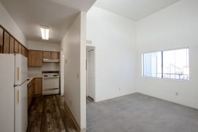 Kitchen and Living Room at Acacia Hills Apartments in Tucson Arizona