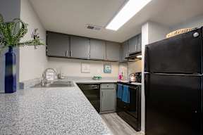 Kitchen counter top at Villas Del Cielo Aprartments in Albuquerque New Mexico October 2020