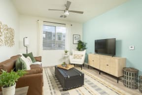 Living Room Interior at Cabana Bridges Apartments in Tucson Arizona