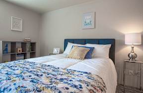 Master Bedroom at Villas Del Cielo Aprartments in Albuquerque New Mexico October 2020