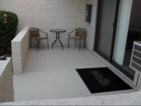 Patio at SunVilla Resort Apartments in Mesa, AZ