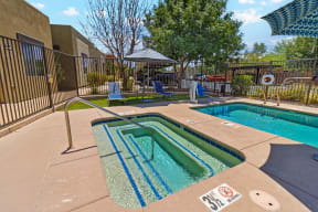 Pool and Spa at Avilla River in Tucson Arizona