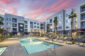 Pool Area at Parc Broadway Apartments