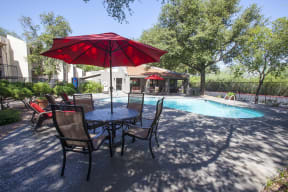 Pool pool patio at Saguaro Villas Apartments in Tucson AZ September 2020