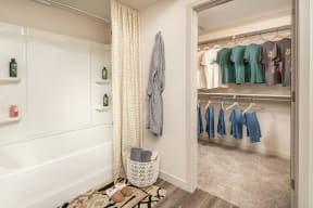 Shower and Closet at Parc Tolleson