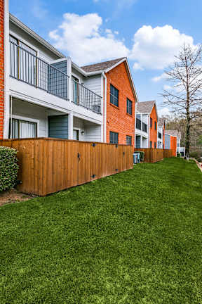 Large Green area outside fenced units