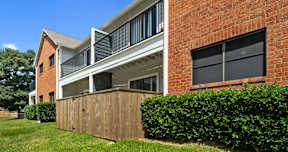Wooden fenced patio