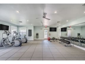 the gym has plenty of weights and cardio equipment