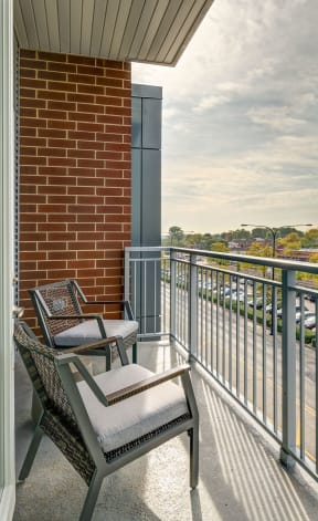 Mount Prospect IL Apartments - 20 West - Private Balcony Overlooking a Street