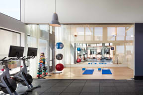 Fitness Center with Yoga Studio in West Loop Chicago Luxury Apartments