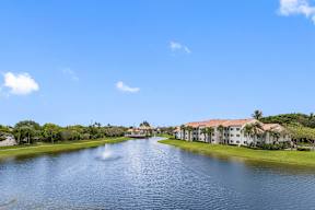 a view of a river with houses on the side of it