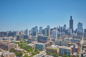 Chicago Skyline Views from Landmark West Loop Luxury Apartments at Landmark West Loop Apartments in Chicago, IL