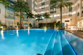 Night pool shot