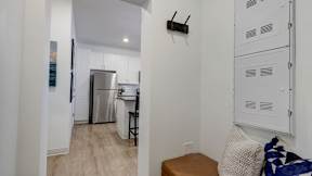 Hallway area in an apartment home at The Artisan at Robinson Apartments