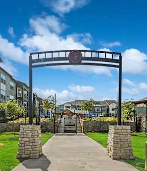 entrance to the property from the onsite walking trails