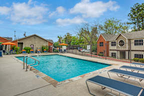 the swimming pool at our apartments