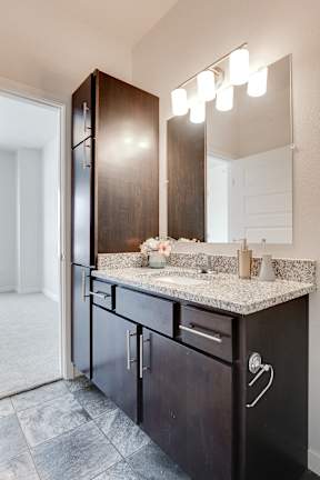 Bathroom Sink and Mirror
