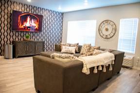 Common Room with Couch and TV