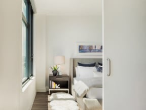 spacious bedroom natural light
