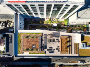 aerial view of rooftop