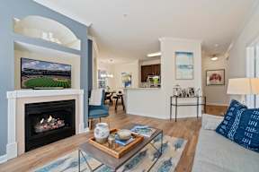 Spacious Living Room at Harbor Village at the Commons, Rhode Island, 02879
