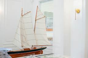 Large Sail Boat Decor at Harbor Village at the Commons, Rhode Island