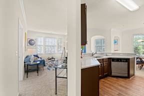 Kitchen and Living Room View at Harbor Village at the Commons, Wakefield
