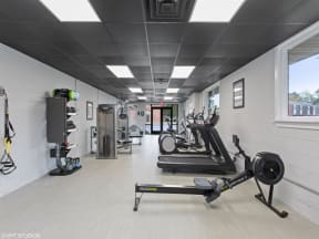 our state of the art fitness center is open to the community at Courthouse Green Apartments, Virginia