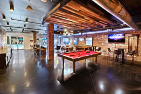 clubroom with billiards