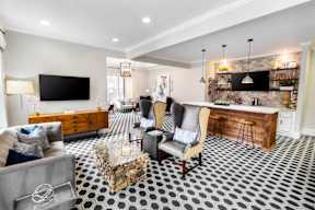 Living Room With Kitchen at The Pointe at Suwanee Station, Georgia