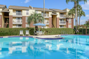 Park Avenue Apartments Tampa Florida Sunny Pool Day View towards Buildings