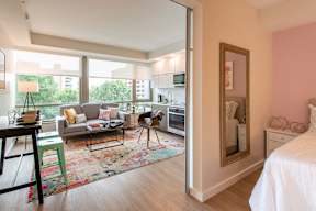 Living and kitchen at Artline Apartments, Washington-DC