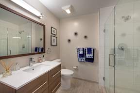 Bathroom with vanity at Artline Apartments, Washington-DC